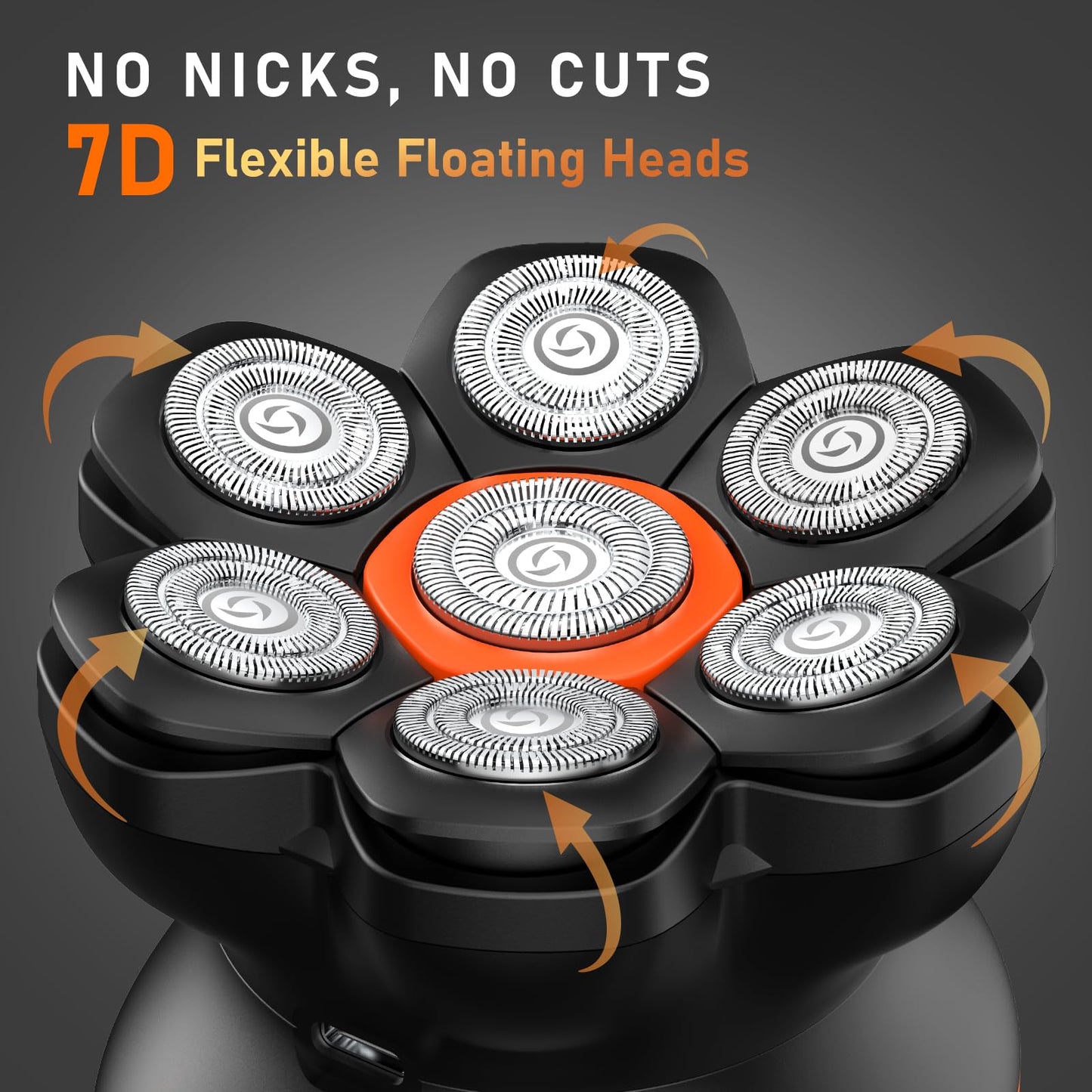 Afeitadora Eléctrica MAXGROOM JK-1688 Negro con Cuchillas Flexibles Mejoradas e IPX6 Impermeable para Hombre