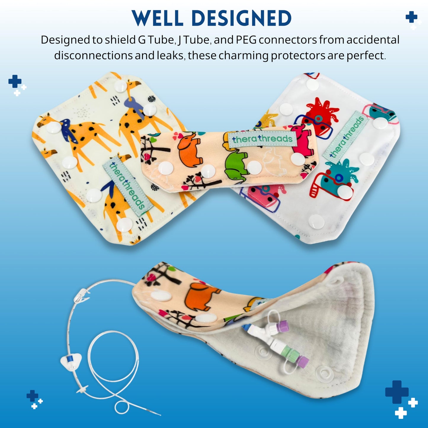 Fundas de Conector de Tubo Alimentación Temática Animal Paquete 5