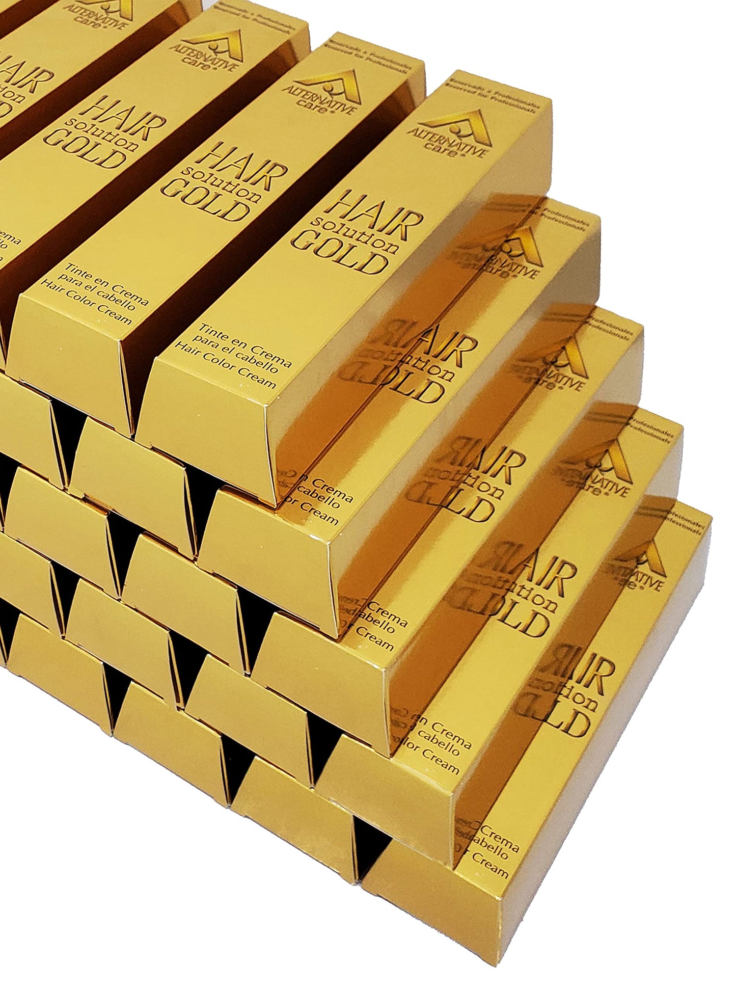 Tinte en Crema Profesional para Cabello - HAIR SOLUTION GOLD, Color Castaño Oscuro, 90g + Oxidante 90ml. ¡Permanente y de calidad! Ideal para mujeres. ¡Deslumbra con tu nuevo look!