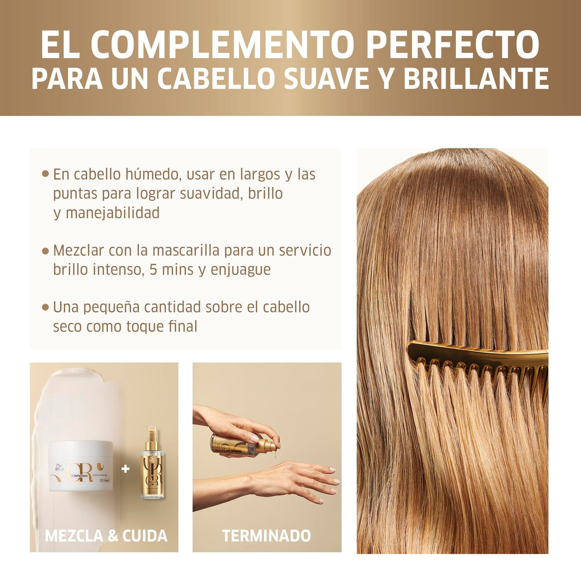 Mascarilla Wella Professionals Reflections Brillo y Suavidad 150ml