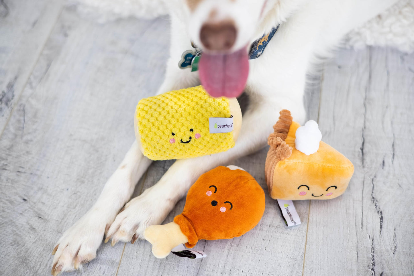 Juguetes para Perros con Cena de Acción de Gracias, Juego de 3, Juguetes de Peluche para Perros, Juguetes para Mascotas navideñas, Accesorios imprescindibles para propietarios de Mascotas