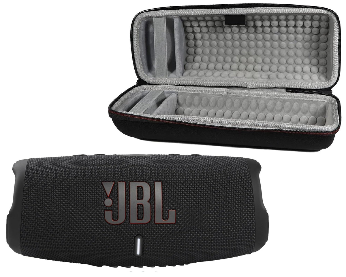 Altavoz Bluetooth JBL Charge 5 Negro Impermeable IP67 con Carcasa Protectora de Lujo