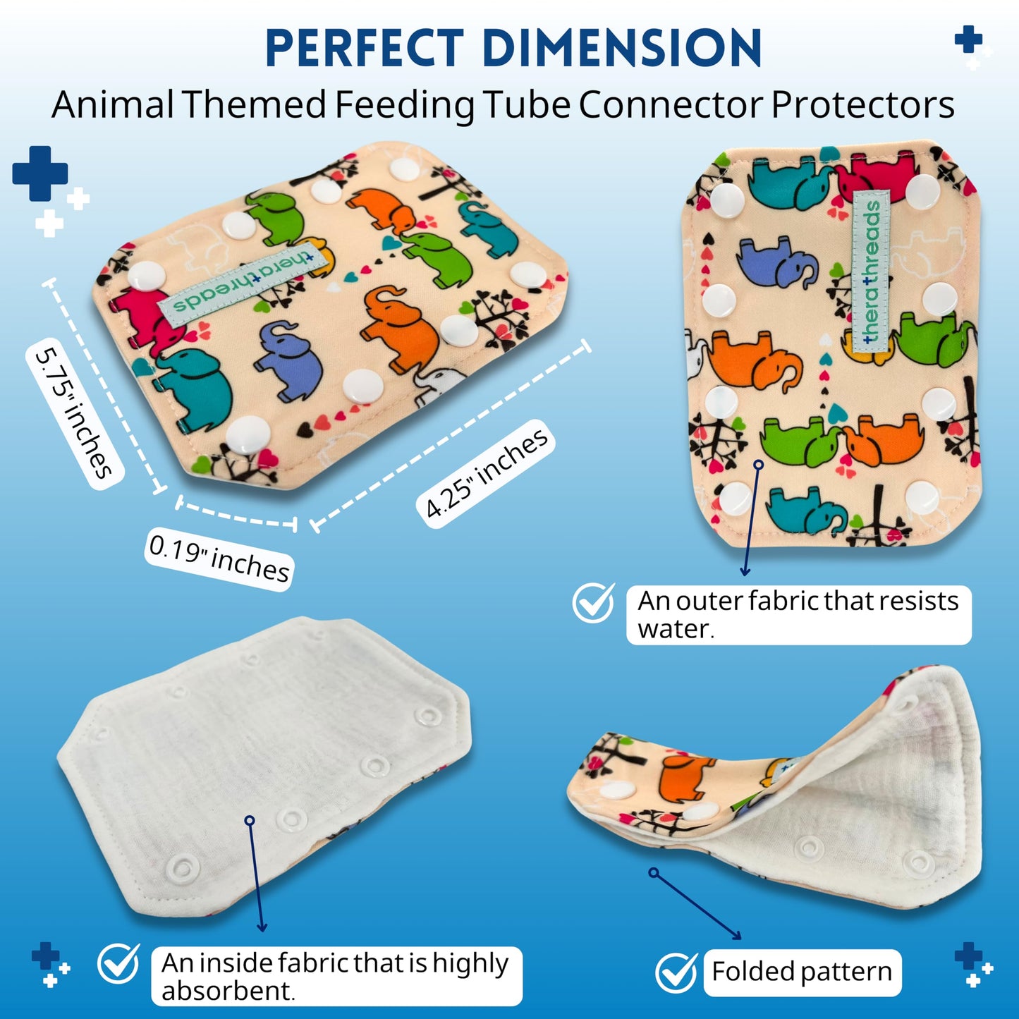 Fundas de Conector de Tubo Alimentación Temática Animal Paquete 5