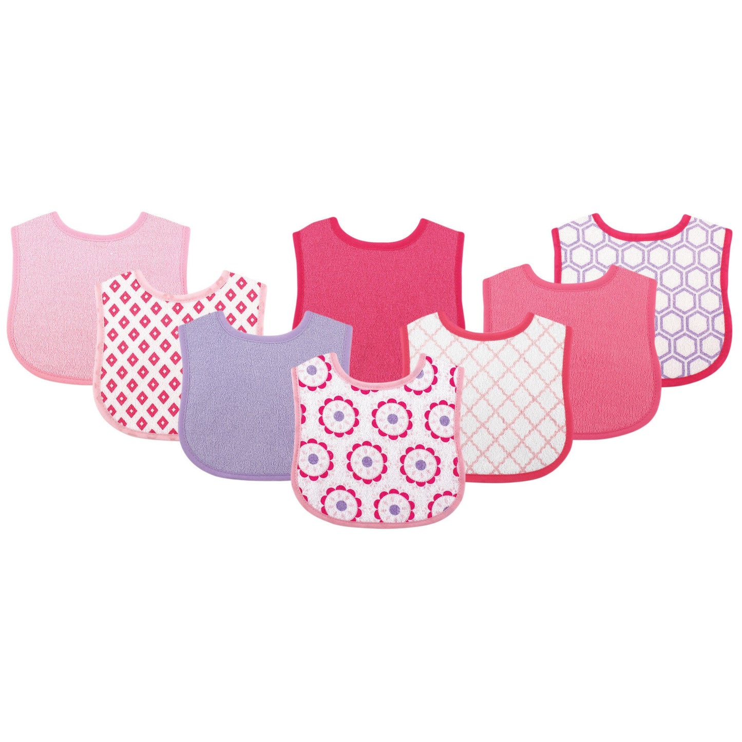 Luvable Friends Baberos unisex de rizo de algodón para bebé, talla única
