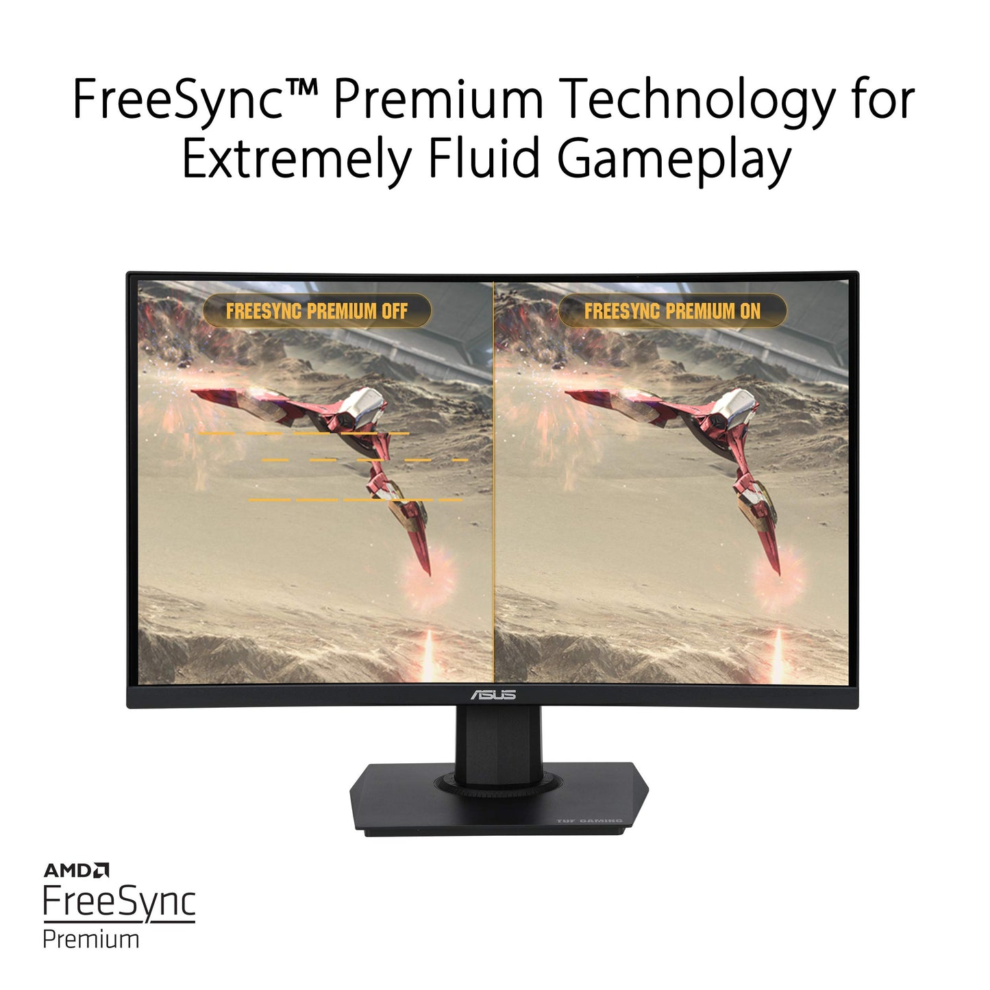 Asus monitor curvo TUF Gaming 23.6", VG24VQE, 1080P, Full HD, 165Hz, 1ms, ELMB, Altavoces, Adaptive-Sync, FreeSync Premium, soporte VESA, DisplayPort, HDMI