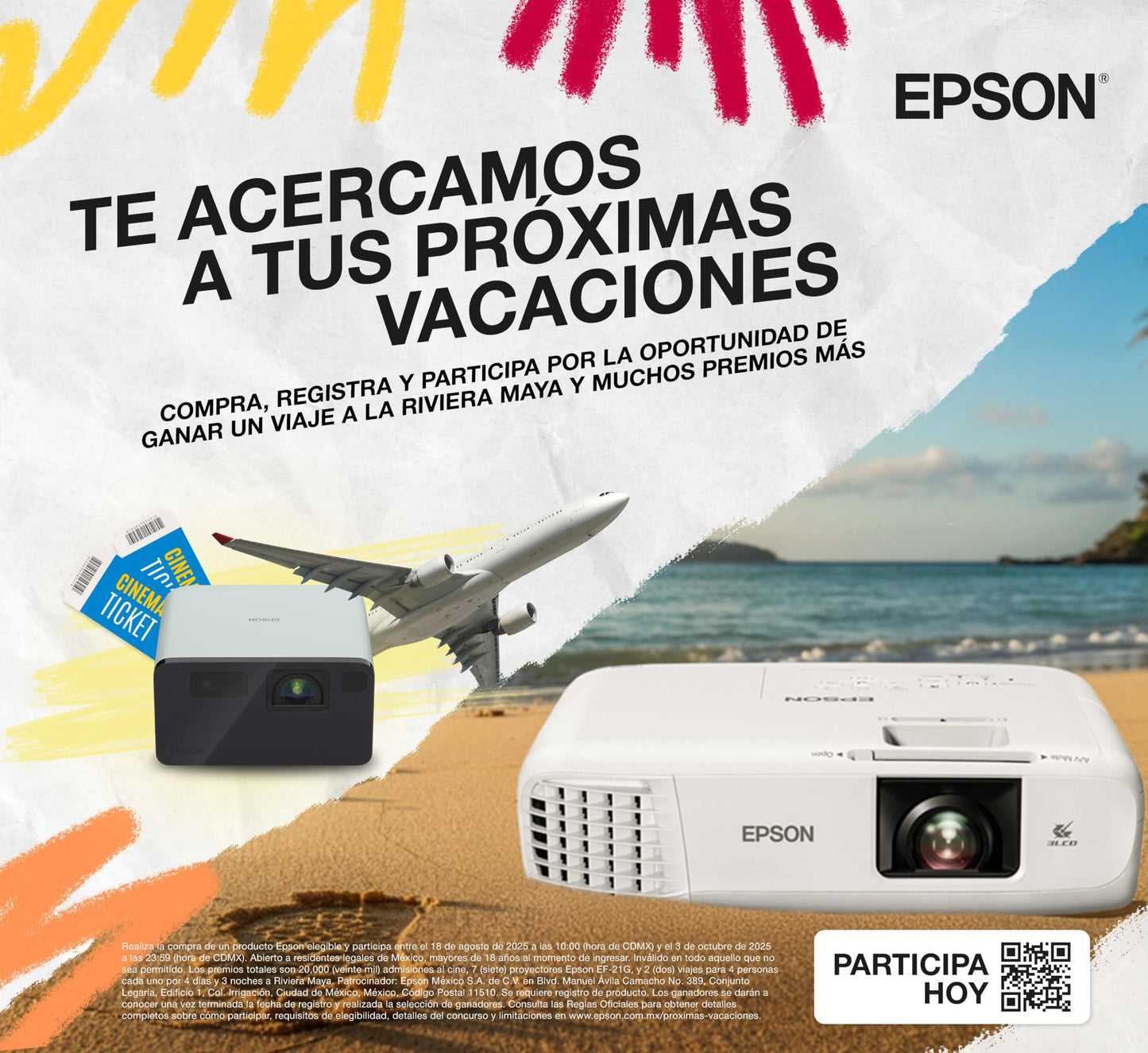Epson PowerLite W49 Proyector Portátil 3LCD WXGA con HDMI y WiFi Opcional