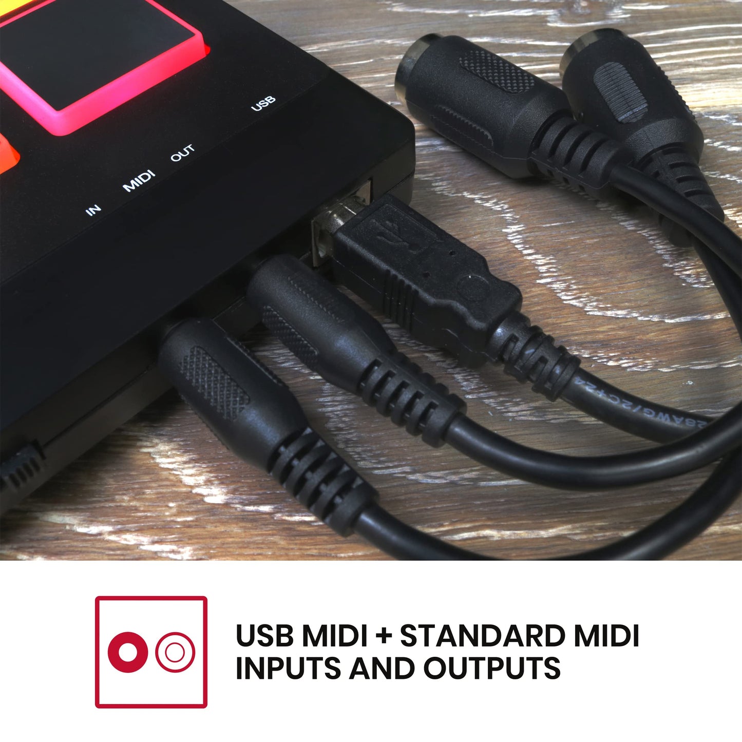 AKAI Professional MPX8 - Controlador MIDI y lanzador de samples portátil USB con 8 pads sensibles a la velocidad y ranura para tarjeta SD