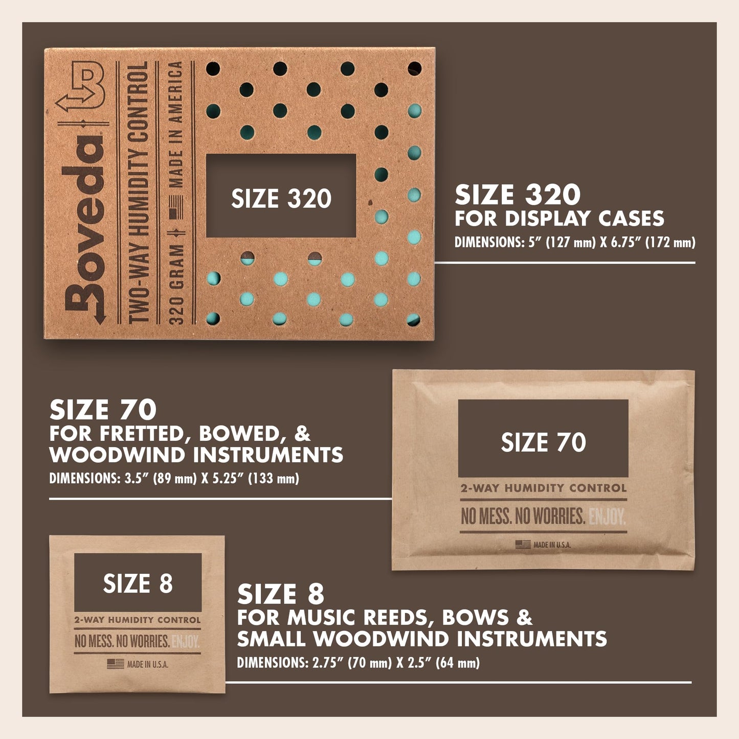 Boveda - Bolsitas para empaquetar y almacenar productos sensibles a la humedad | Control doble de la humedad - 49% HR | Tamaño 8 para un máximo de 30 g | Pack de 10 en bolsa hermética