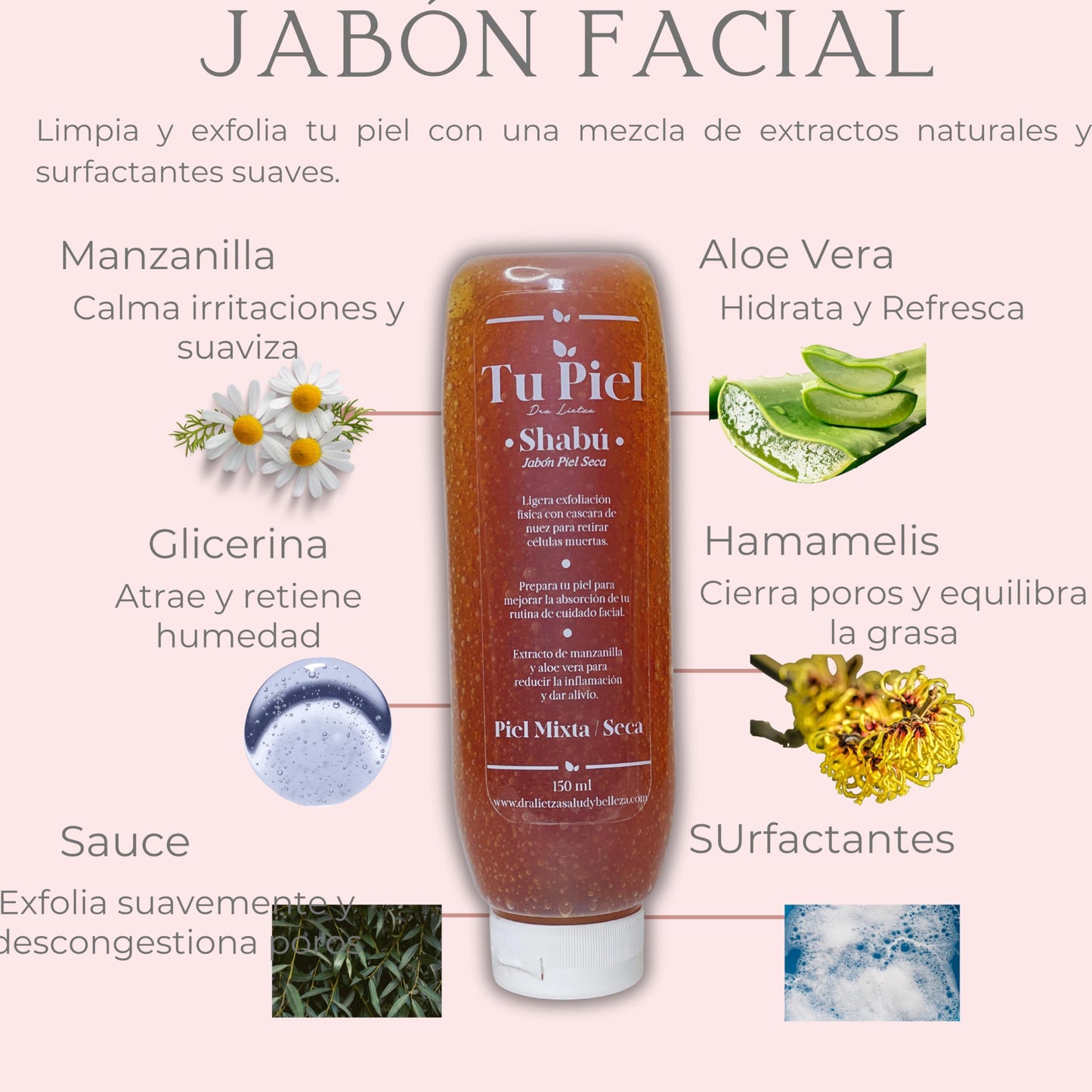 Kit para manchas faciales con crema despigmentante con 2% de hidroquinona, suero de vitamina C, suero de niacinamida, suero de ácido hialurónico, crema de día y limpiador facial | Tu Piel Dra Lietza |