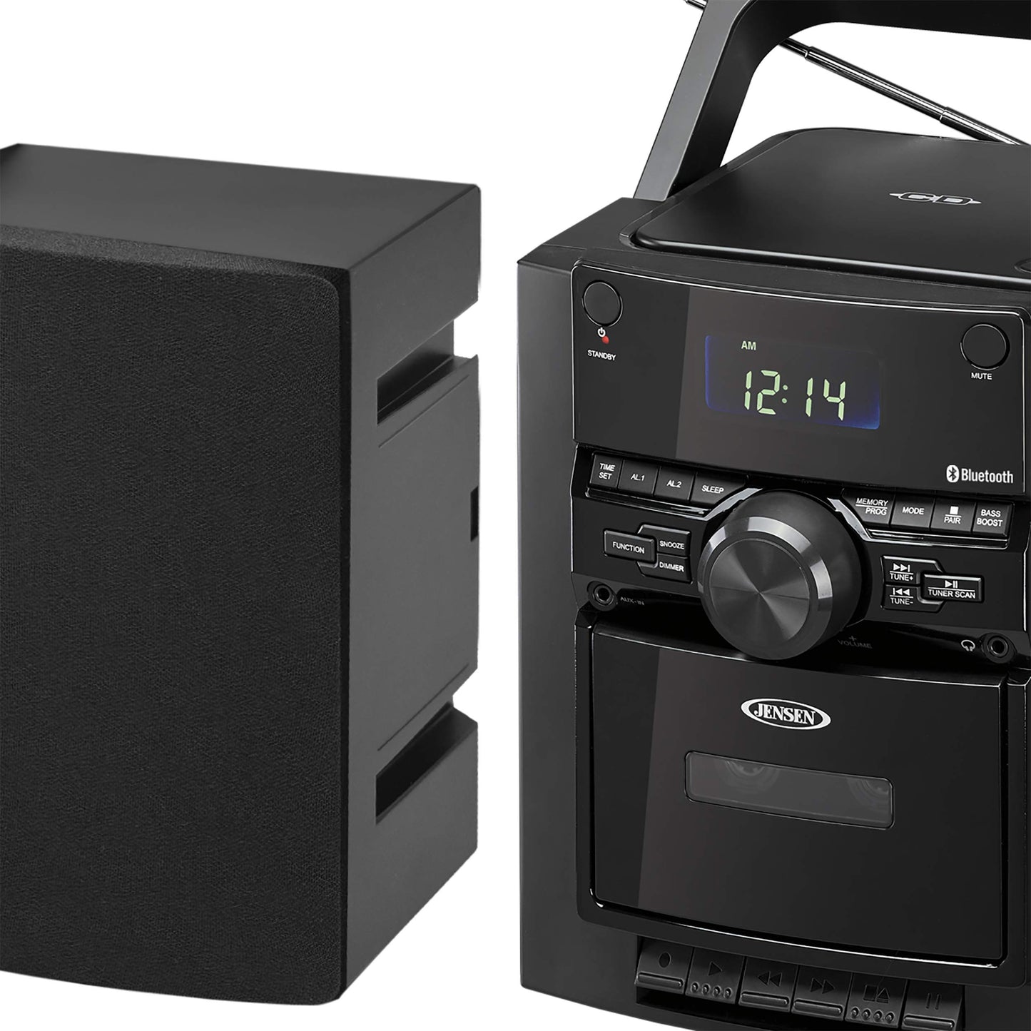 Jensen® - Sistema de música de CD estéreo portátil con Casete y Radio Digital Am/FM