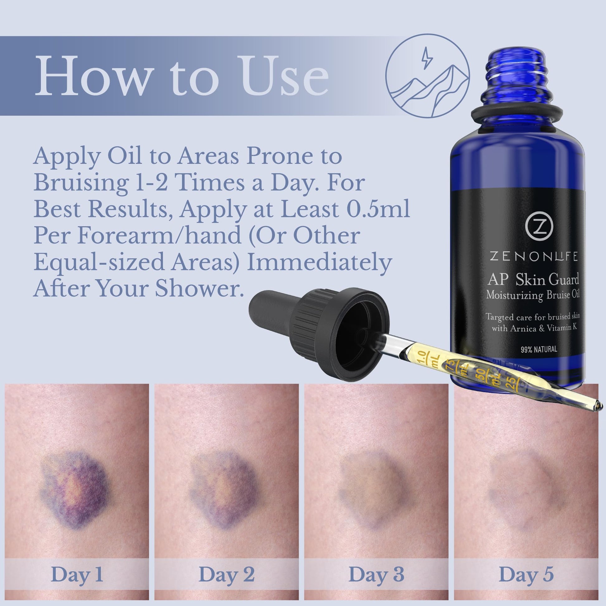 Aceite de Árnica ZENON LIFE Vitamina K Ultraconcentrada para Hematomas