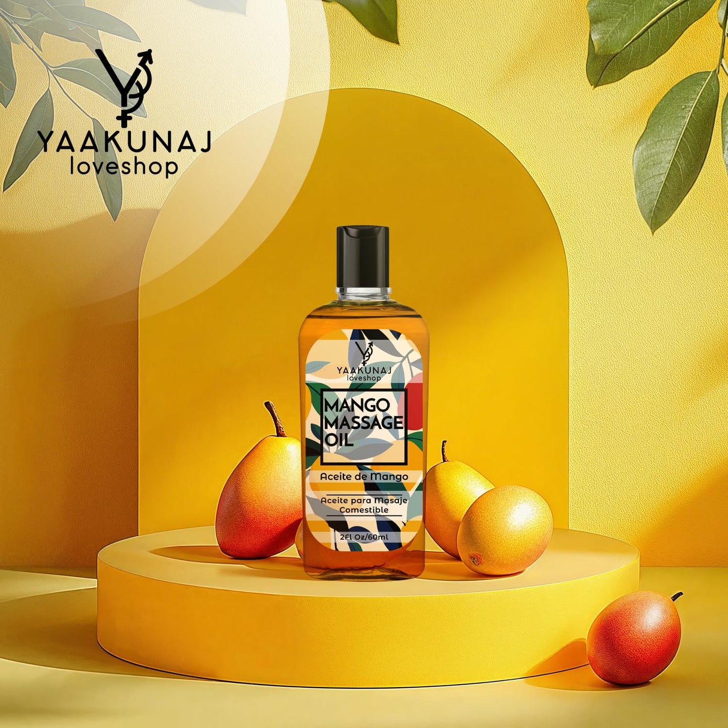 Aceite Para Masaje Yaakunaj Sabor Mango 60 ml