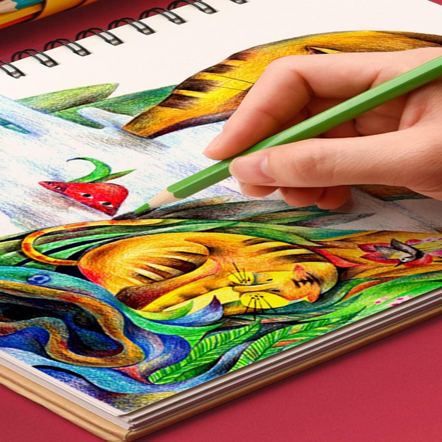 Juego de Lápices de Colores - 48 Lapices de Colores Profesionales, Kit Profesional de Dibujo en Color, Dibujo de Arte, Regalo Perfecto para Niño, Amante de La Pintura, Principiantes Y Artistas