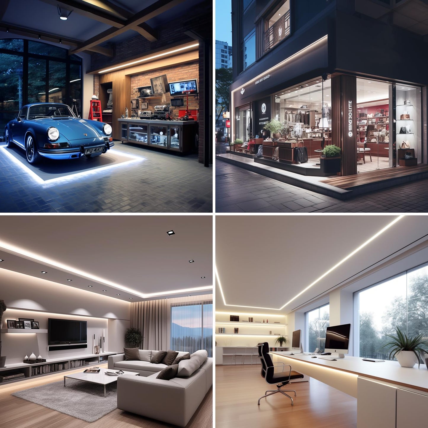 BENLUN Tira LED COB Difusa 24V 20 Metros (10 Metros x 2), 4000K Blanco Natural Luces LED Exterior Silicona Lechosa Impermeable, CRI 93 Luz de LED con Transformador para Habitacion Decoración
