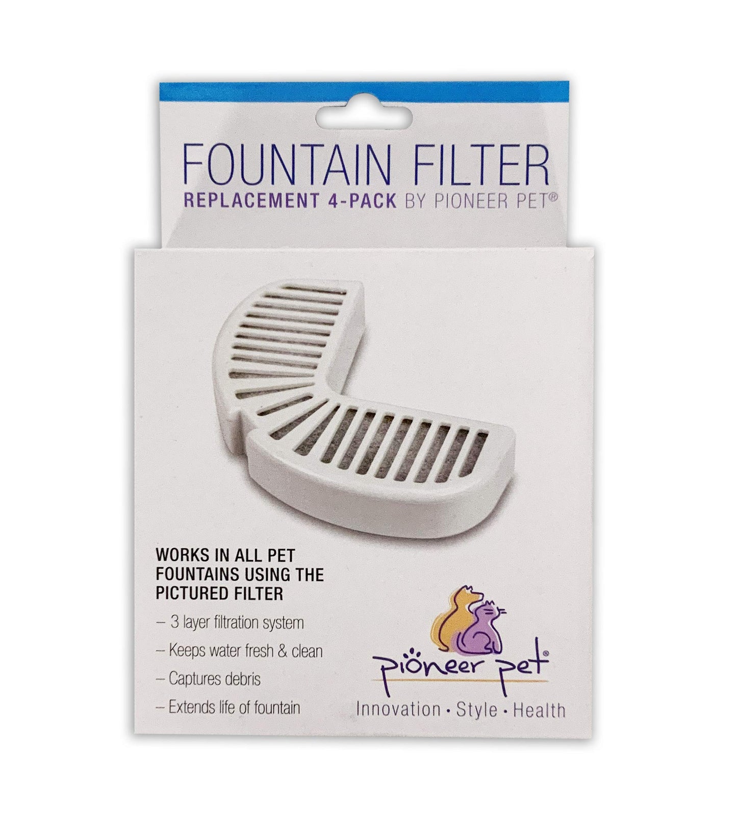 Filtros de Repuesto para Fuente de Agua Pioneer Pet 4-Pack para Mascotas