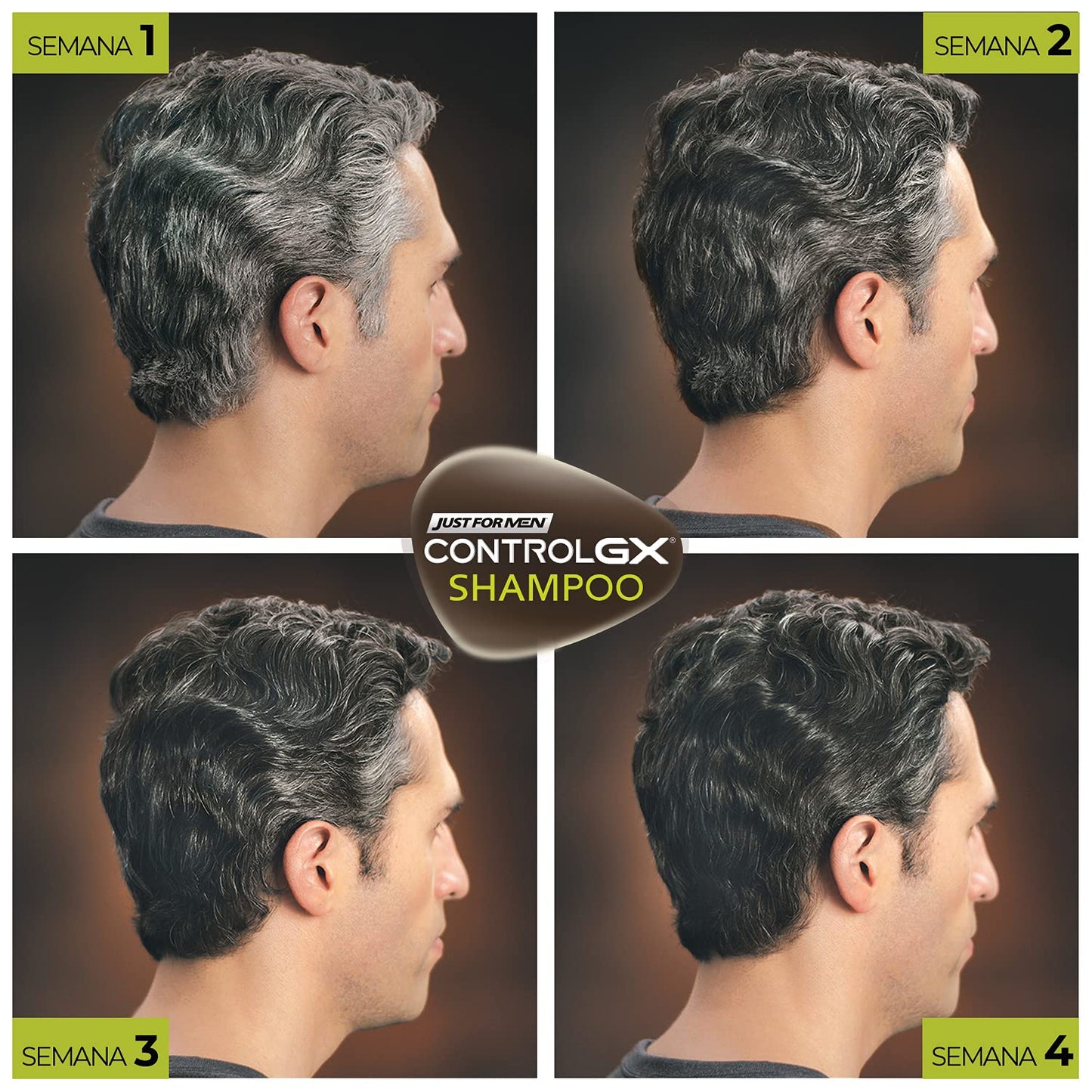 Just for Men Control Gx Shampoo Desvanecedor Progresivo De Canas, 118ml