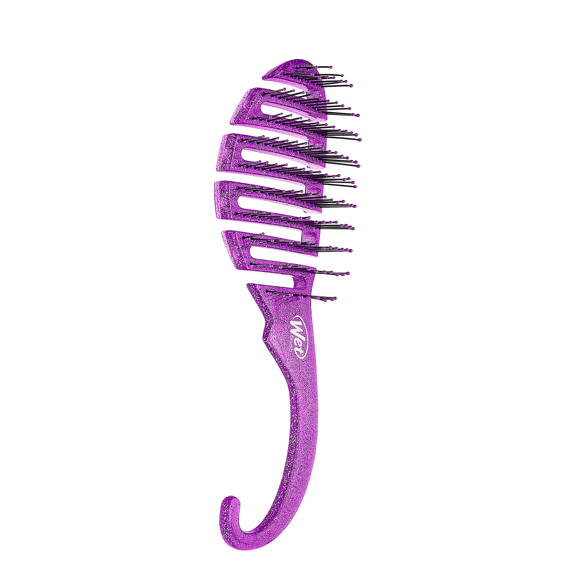 Wet Brush Cepillo desenredante de ducha, purpurina morada por unisex - 1 cepillo de pelo