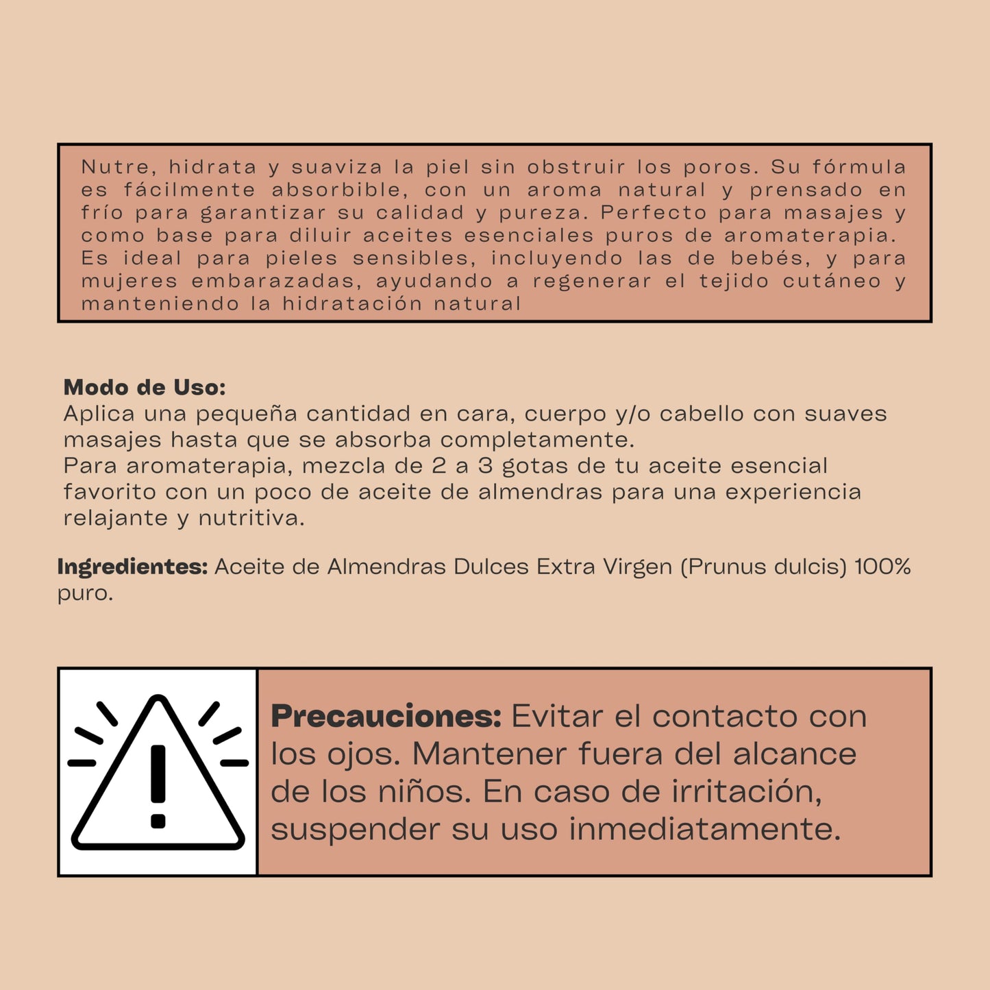 Aceite de Almendras Dulces Padifymx Relajante e Hidratante Corporal y Facial