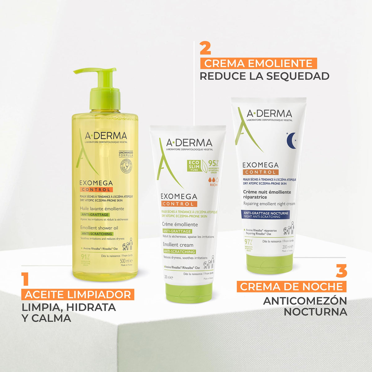 A-DERMA Exomega Control Crema Corporal Emoliente Piel Atopica Muy Seca 200ml