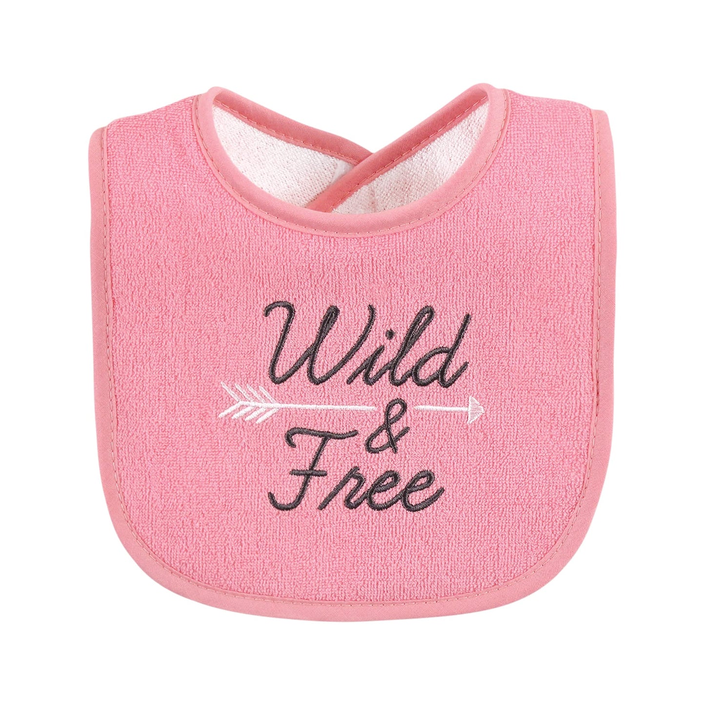 Hudson Baby Baberos unisex de rizo de algodón para bebé con relleno de fibra, oso de alce para niña, talla única
