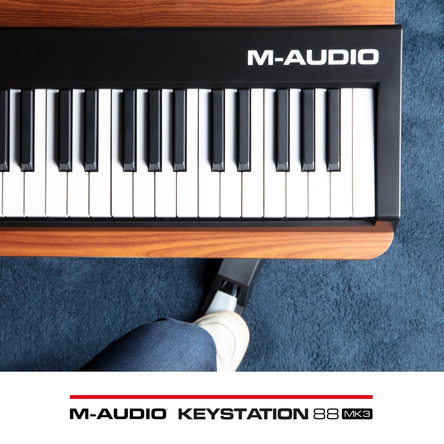 M-Audio Keystation 88 MK3 - Controlador MIDI USB con teclado de 88 teclas semipesadas para manejar sintetizadores virtuales y parámetros de DAW