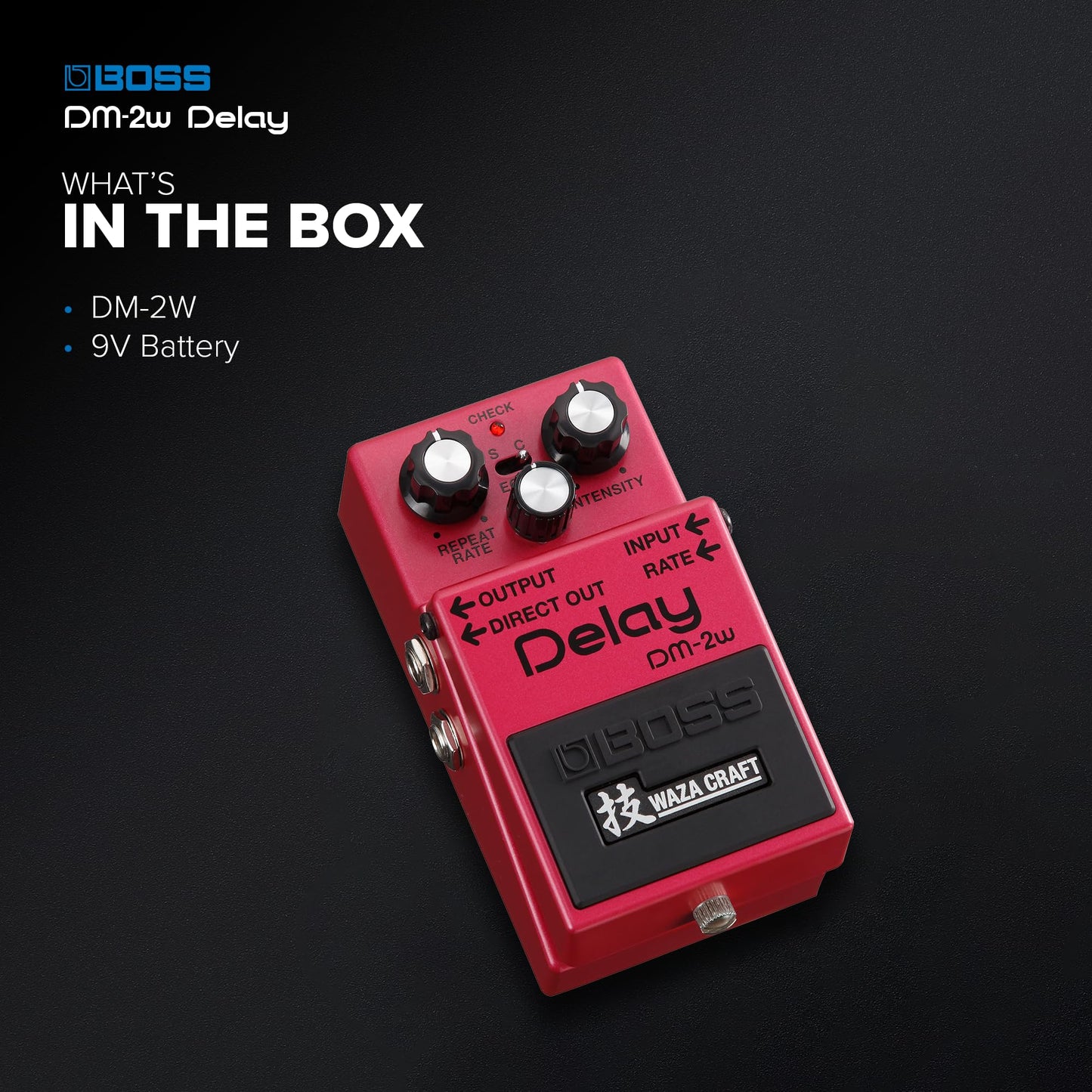 BOSS DM-2W Pedal, Rosa