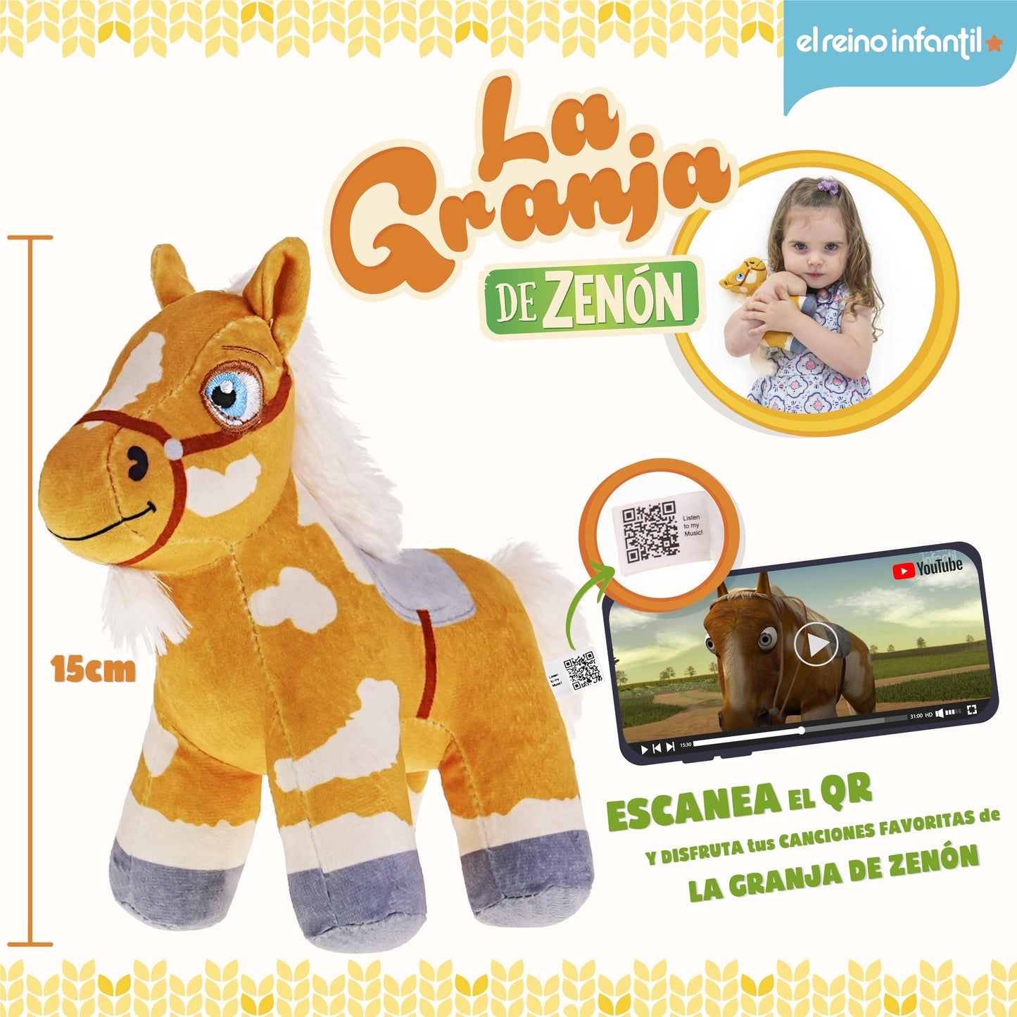 LA GRANJA DE ZENÓN Peluche Percheron Mis Primeros Pasos 15cm