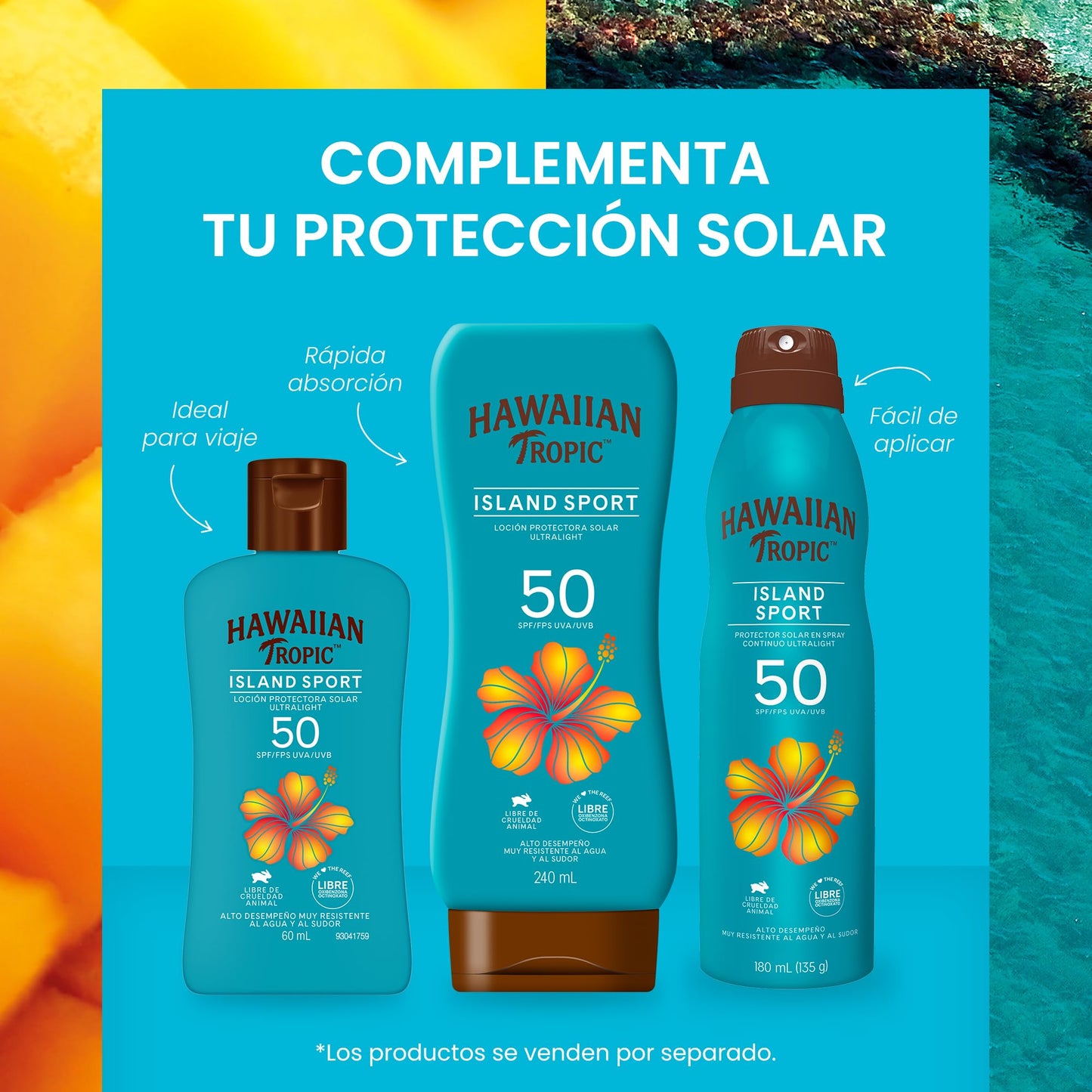 Hawaiian Tropic Island Sport Protector Solar Spray 50 FPS 170g