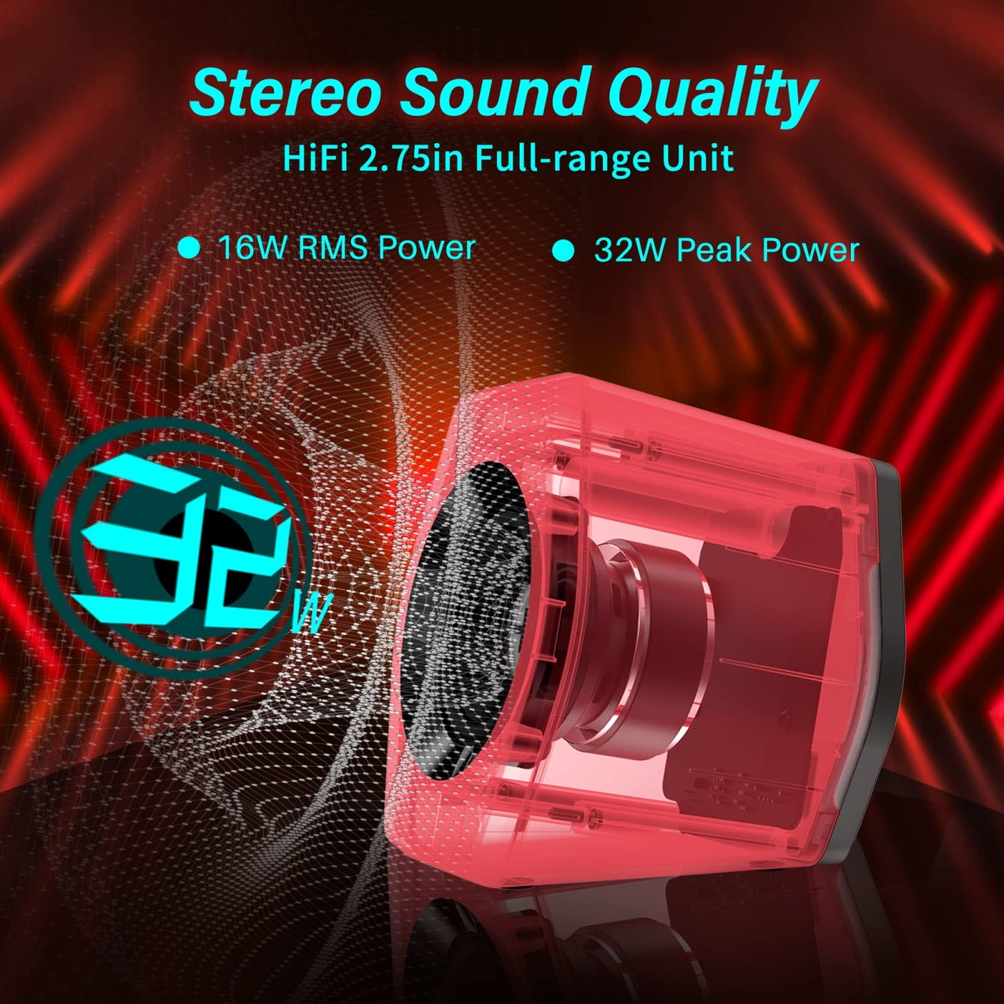 Edifier G2000: Altavoces de PC Gaming, 32W Bluetooth y USB, Iluminación RGB RGB, Rojo