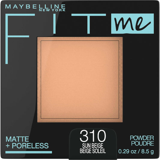 Maybelline New York Fit Me Mate + maquillaje en polvo sin poros, Beige sol, 1 pieza