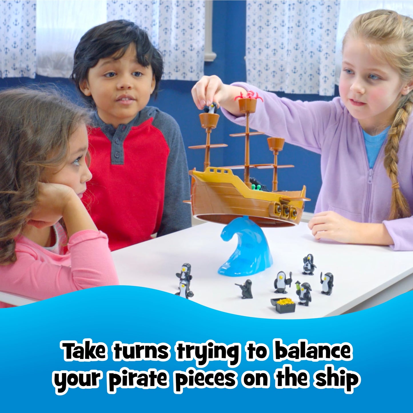 Juego de mesa Don't Rock the Boat - Juegos para niños, juegos familiares para niños y adultos, juegos de mesa para noche familiar, juegos de mesa multijugador, construye coordinación de manos y ojos,
