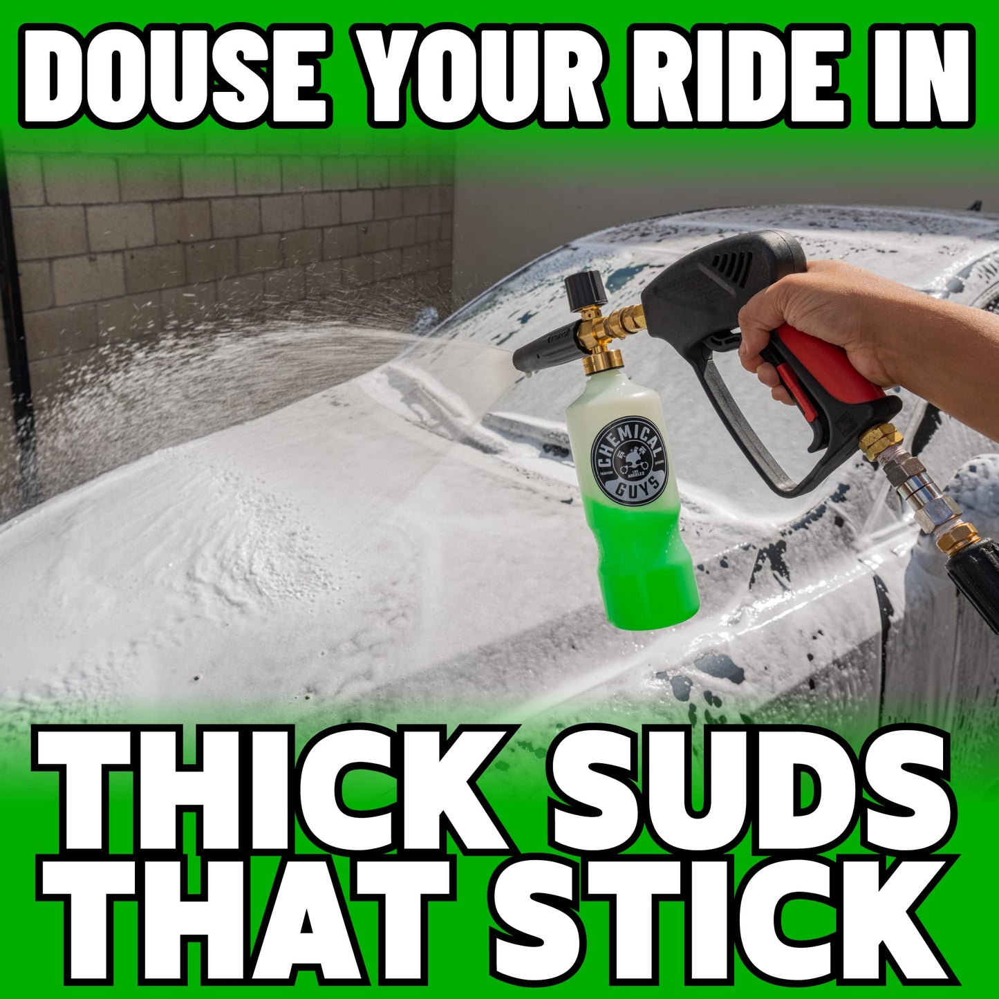 Chemical Guys HOL169 Kit de lavado de autos Arsenal Builder de 16 piezas con cañón de espuma, cubo y (6) productos químicos de limpieza 16 oz (funciona con lavadoras a presión)