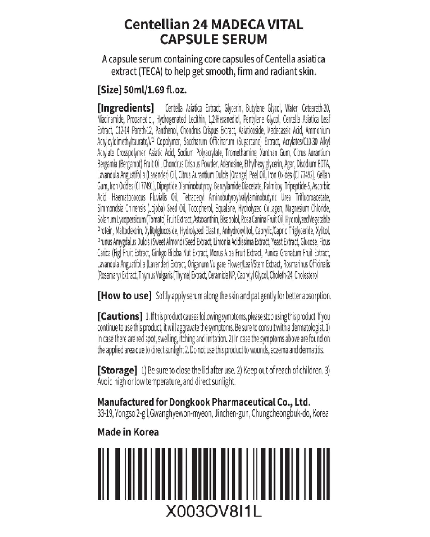 Centellian24 - Suero de cápsula vital, 50 ml