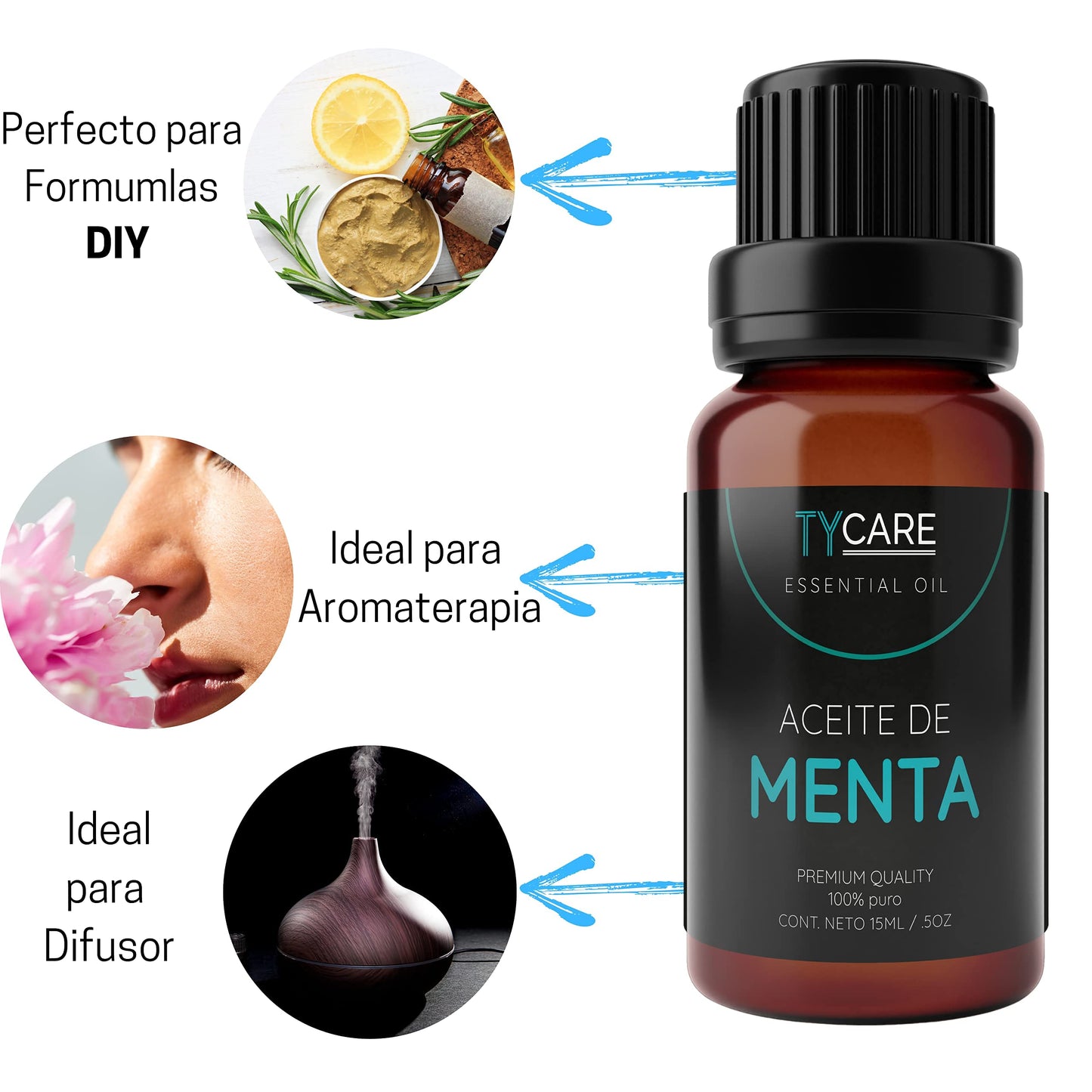 Aceite Esencial Menta Premium Quality 100% Puro 15 ml