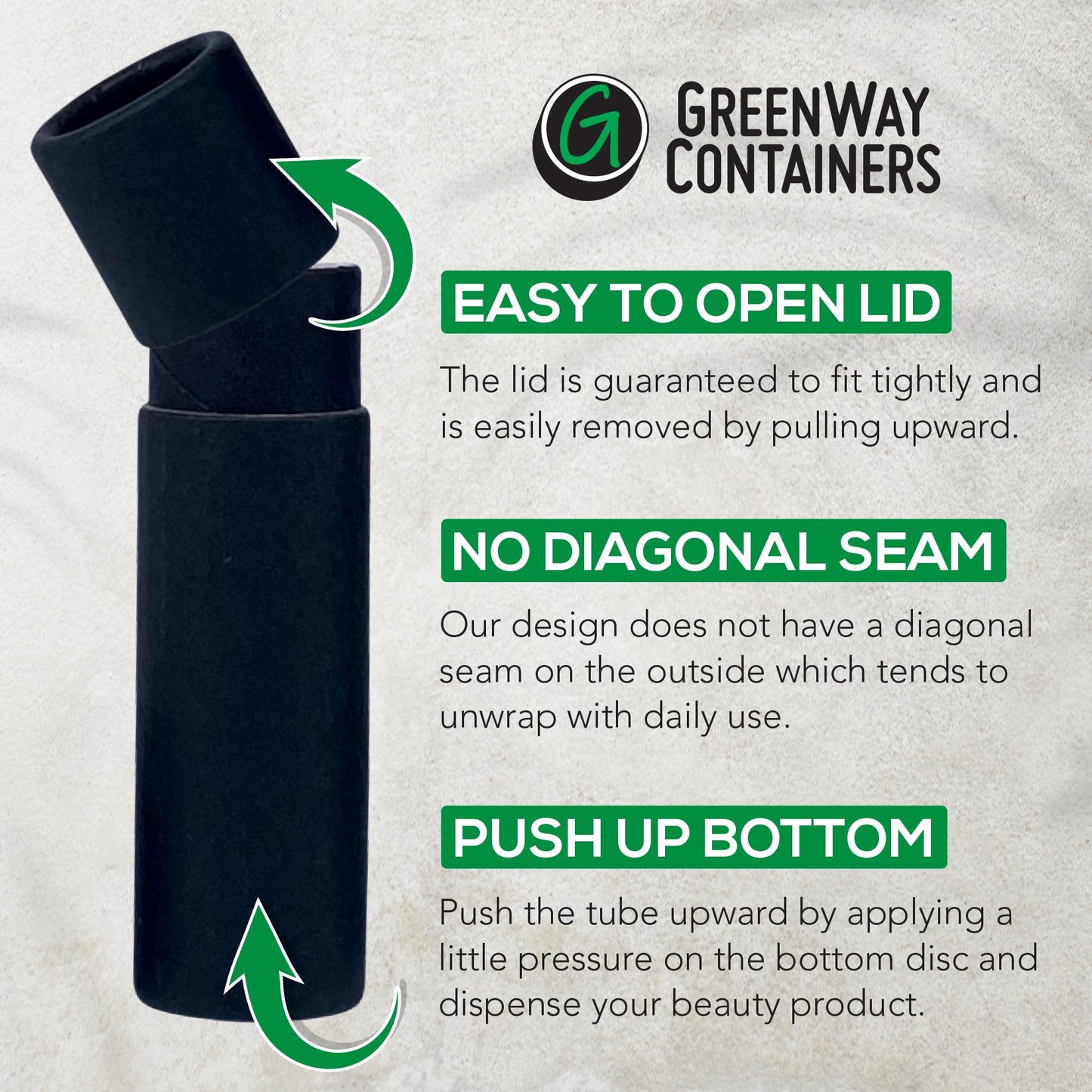GreenWay - Tubos de bálsamo labial de cartón kraft de 8,5 g con tapas, paquete de 25 tubos de brillo labial recargables para bricolaje, recipientes de bálsamo labial, tubos de soporte vacíos, color café