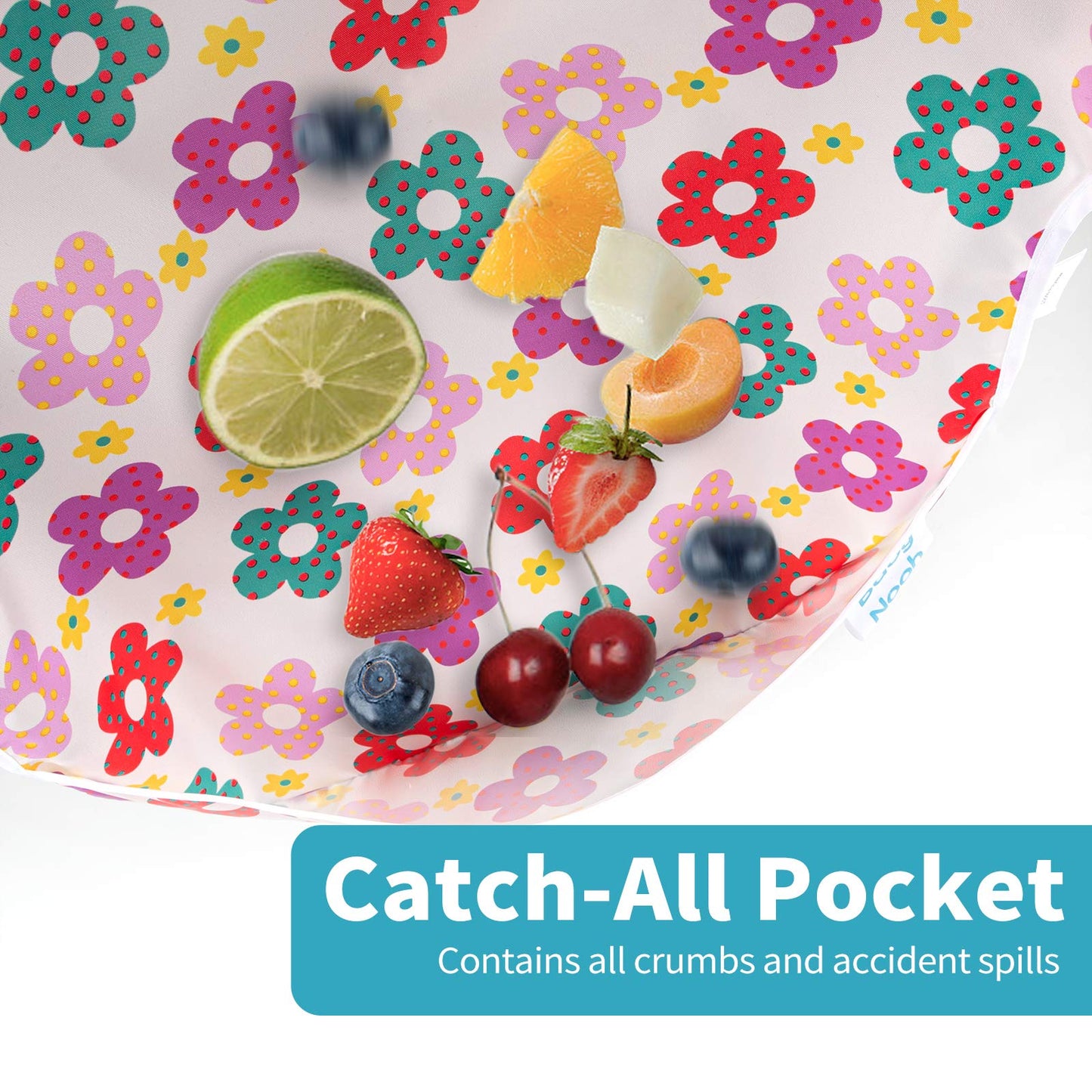 Juego de Baberos Impermeables para Bebés con Bolsillo y Recogedor de Migas 6-24 Meses