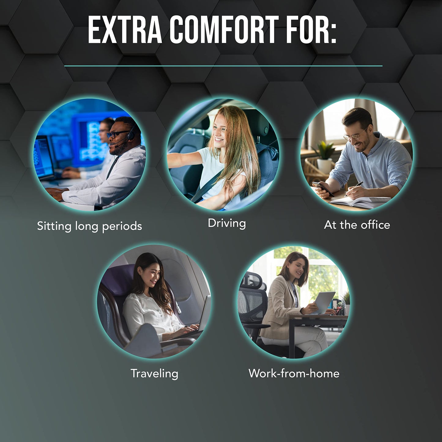 Almohada Cervical Samsonite Gris para Viaje en Coche