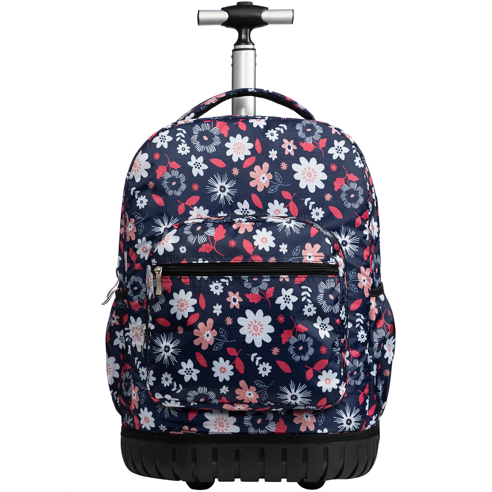 Mochila Rodante SKYMOVE Margaritas con Múltiples Compartimentos para Libros y Portátil