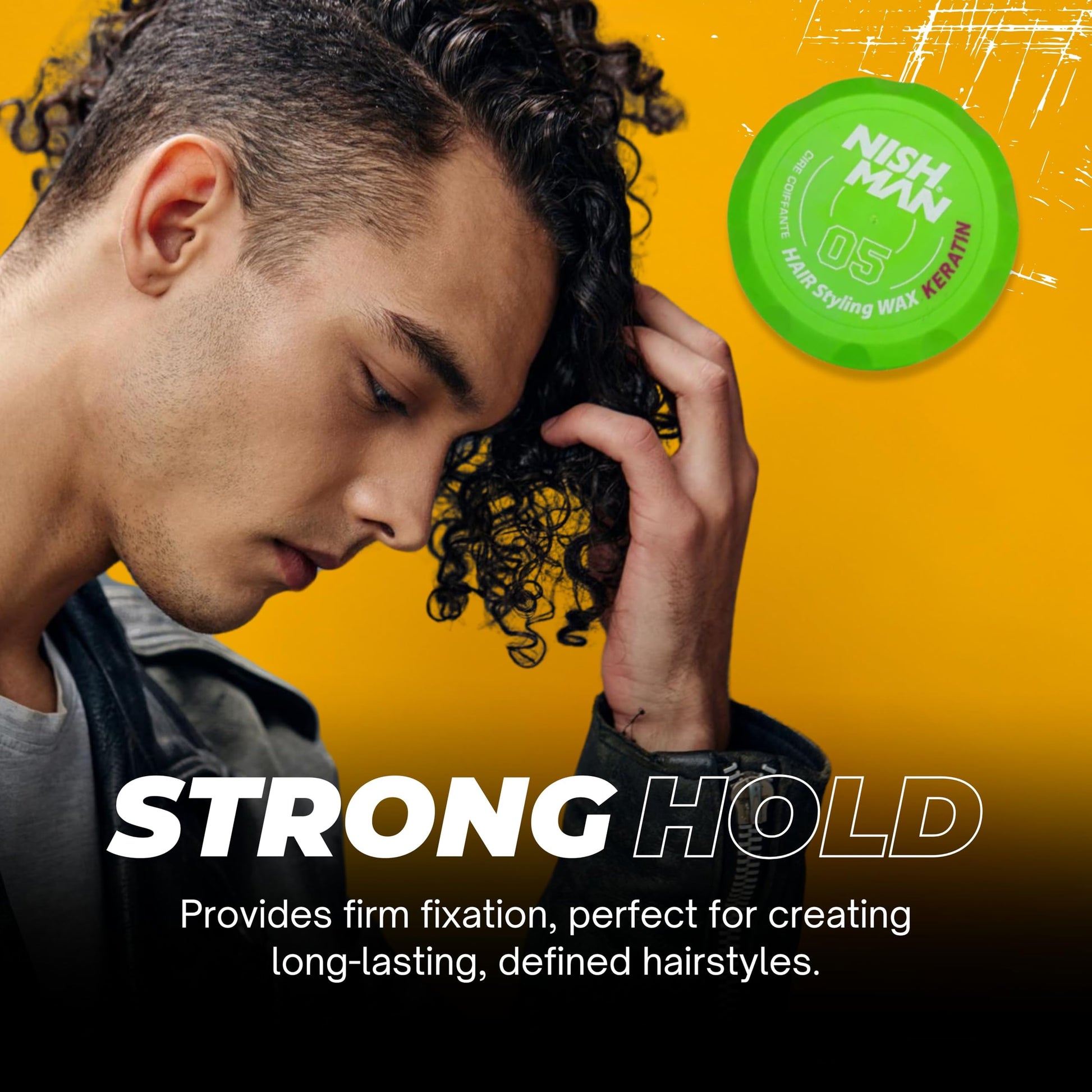 Nishman Cera para Cabello Hombre Fijación Brillo Firmeza Hair Styling Modelo 05 Keratina de 150 ml