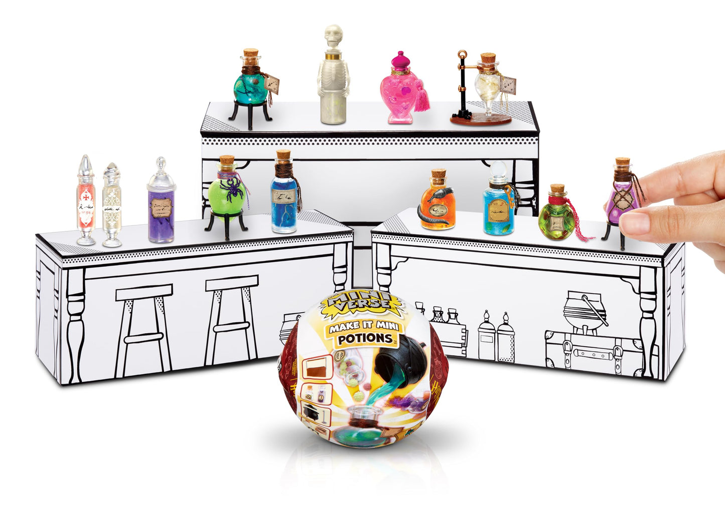 Réplica Exacta MGA's Miniverse Harry Potter Clase de Pociones con Piezas y Accesorios Exclusivos para Crear y Exhibir