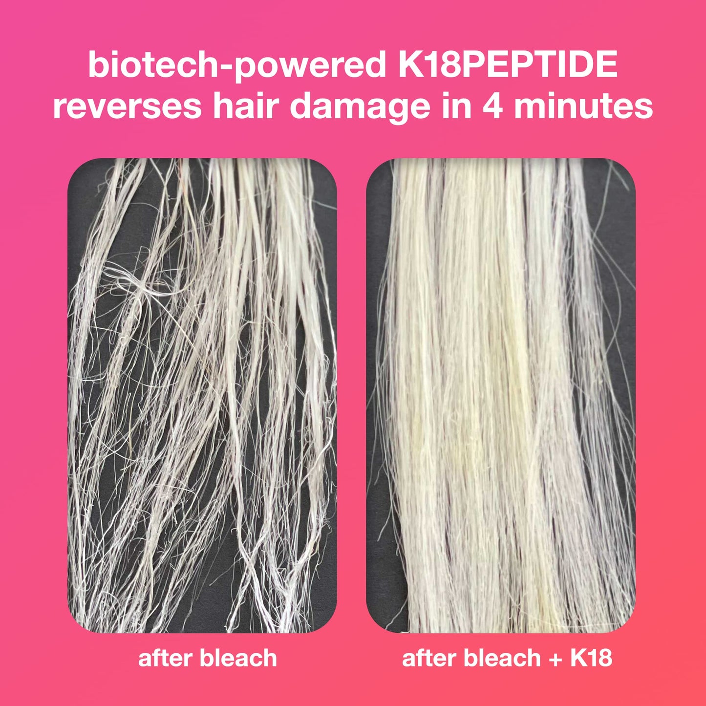 K18 Mascarilla capilar reparadora sin enjuague para reparar el cabello seco o dañado - 4 minutos para revertir el daño capilar causado por la decoloración 15 ml (paquete de 1)