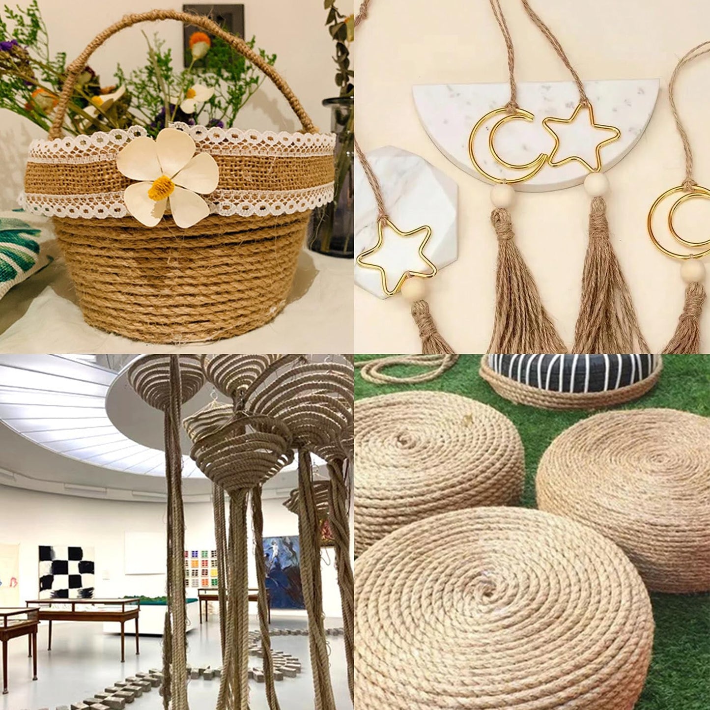 AEVIORA Cuerda de Sisal Natural para Gato Rascar, Cuerda de Yute Natural de 5MM*100M de Grosor para Postes de Arañazos, Duradero y No Suelto, Adecuado para Reparación y Reemplazo de Árboles de Gatos