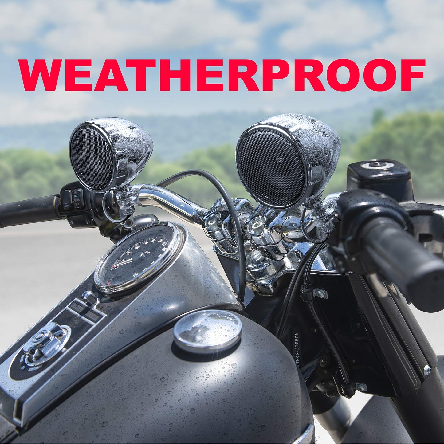 Boss Audio MC420B Bluetooth Enabled Motorcycle/UTV Speaker and Amplifier System, 3" Waterproof