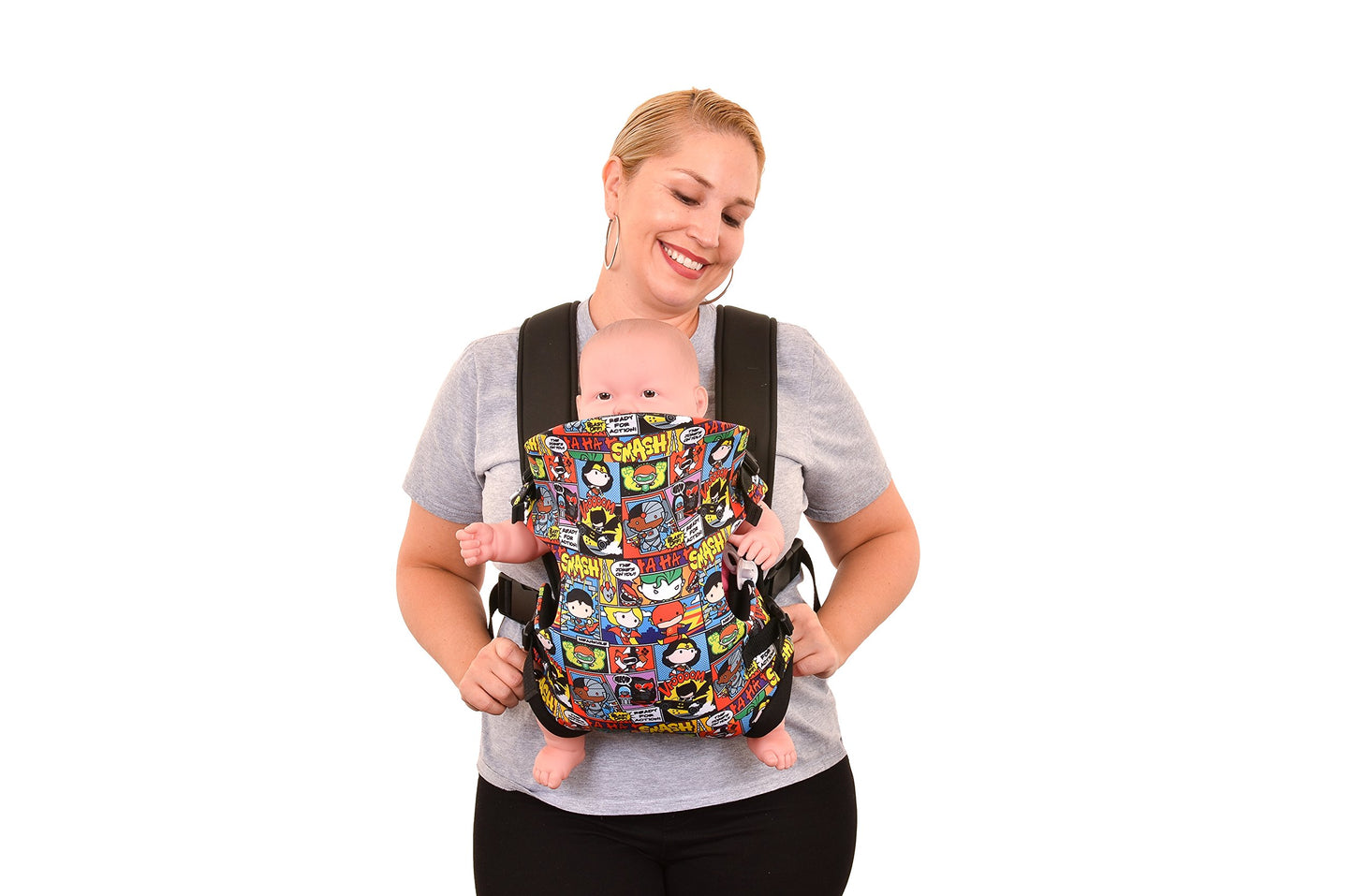 Portabebés KidsEmbrace Justice League DC Comics Chibi Elite Negro