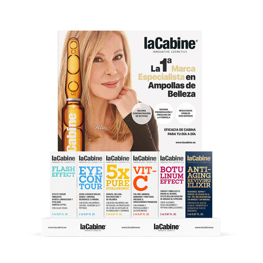 laCabine Display 6 Modelos de Ampolletas Faciales X 10 Pz de Cada Modelo (Facial) Lleno