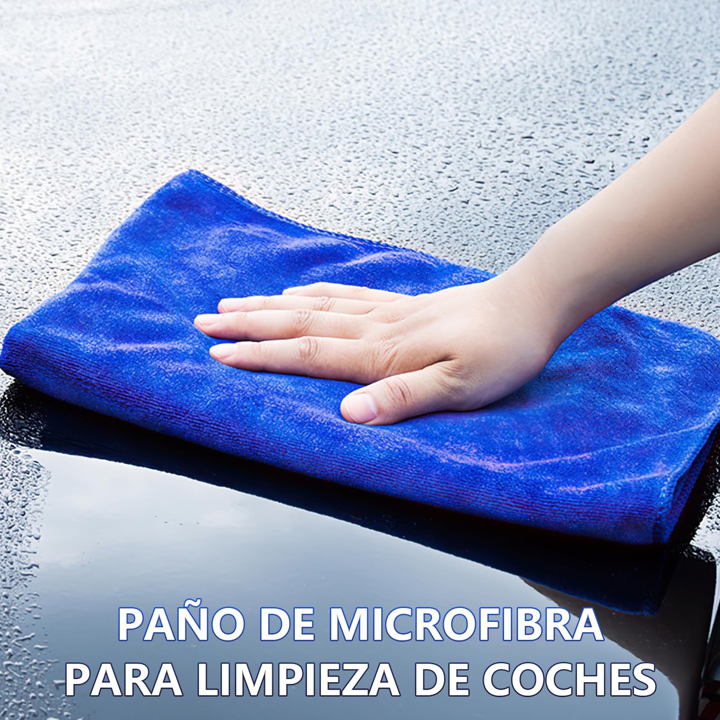 BYHANG Toallas de Microfibra para Coche 18 Piezas, Paños de Limpieza para Autos, Trapos para Lavar y Secar Carros, Suaves, Reutilizables, Absorbentes, para Interior y Exterior