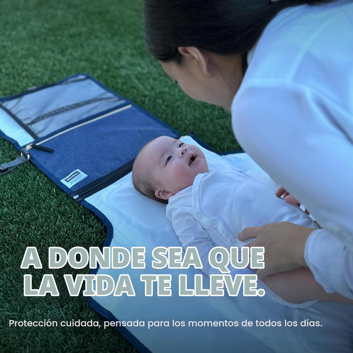 BeeStarz® Cambiador de bebé 2.0 – Cambiador portátil impermeable de 360° para viajes, cambiador de pañales para recién nacidos, bebés y niños pequeños | Ligero, plegable, fácil de limpiar, comodidad