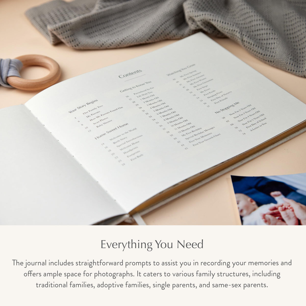 Libro de Recuerdos Your Edition Blanco para Futuras Mamás y Padres de Recién Nacidos
