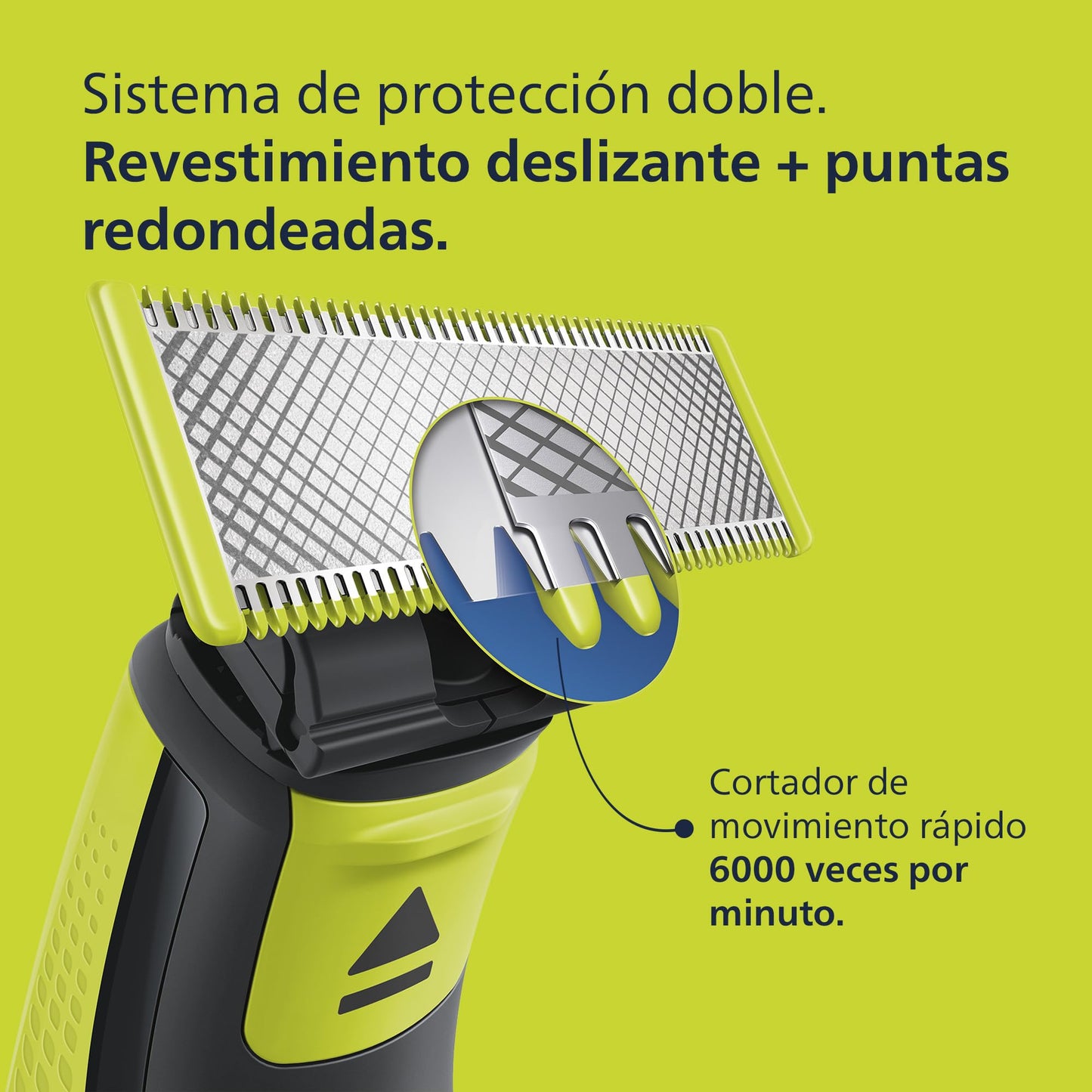 Philips OneBlade Recortadora y Afeitadora Eléctrica Face & Body 3 peines guía, 2 peines para cuerpo, QP2824/10