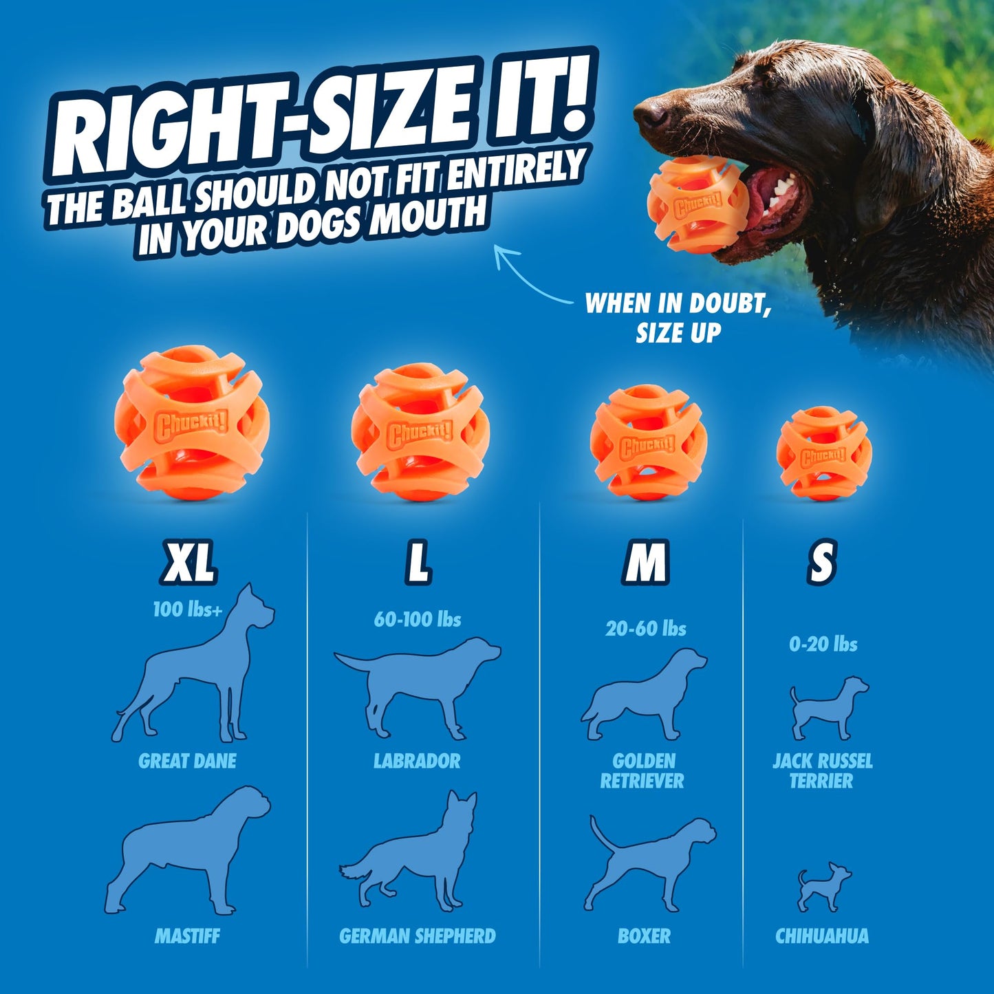 Chuckit! Breathe Right Fetch - Juego de 2 Bolas, tamaño Mediano